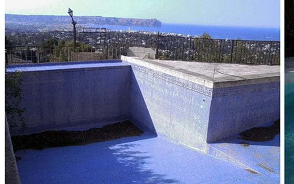 Construcción de piscina — antes